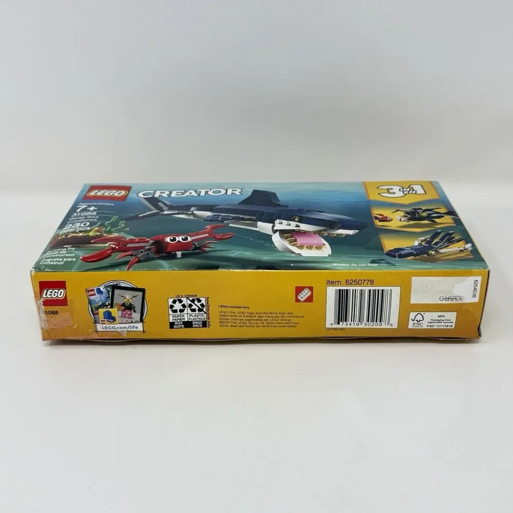 LEGO Creator Deep Sea Creatures 31088 New Sealed 3 in 1 Building Set